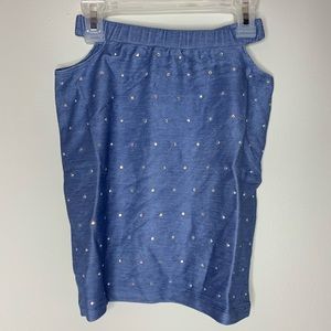 motel rhinestone cut out skirt